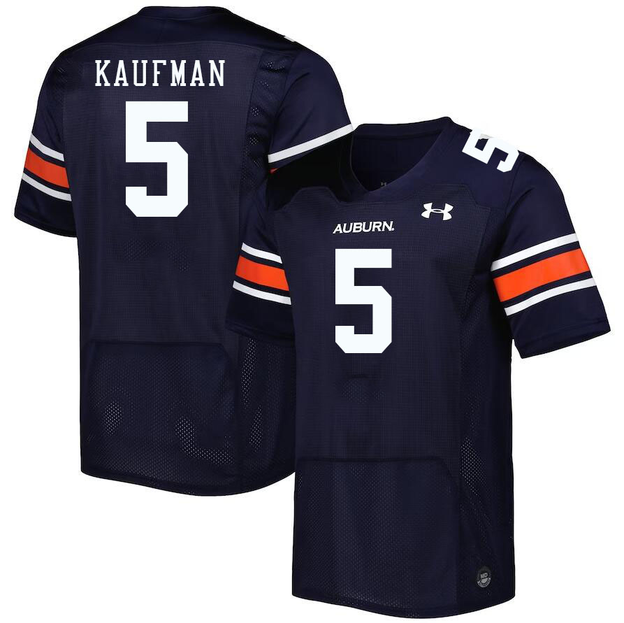 Men's Auburn Tigers #5 Donovan Kaufman Navy 2023 College Stitched Football Jersey